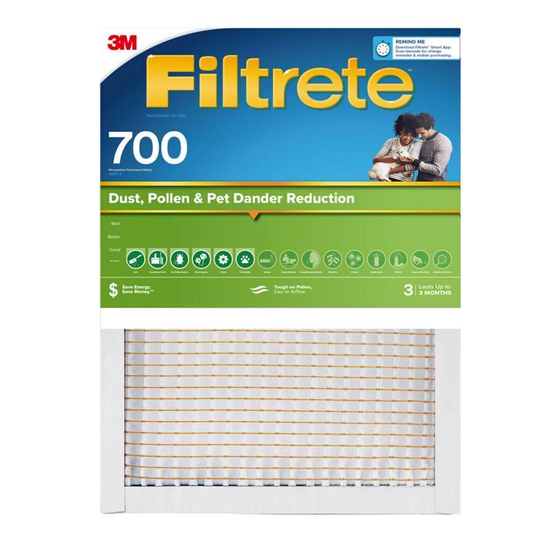 Filtrete 20 in. W X 25 in. H X 1 in. D Polypropylene 700 MPR Pleated Air Filter 1 pk, Pack of 4