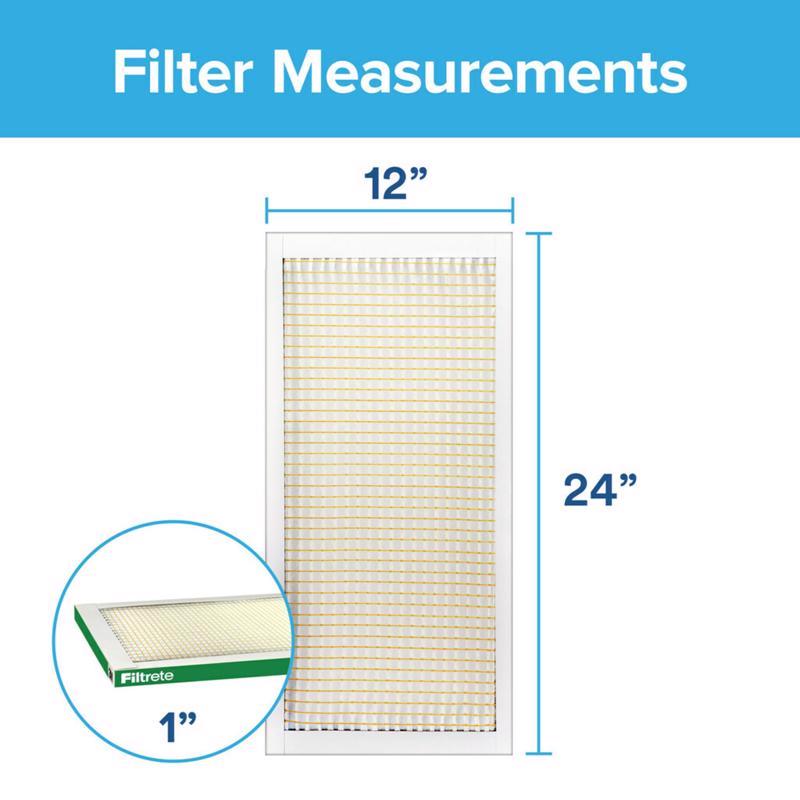 Filtrete 3M 12 in. W X 24 in. H X 1 in. D Polypropylene 700 MPR Pleated Air Filter 1 pk, Pack of 4