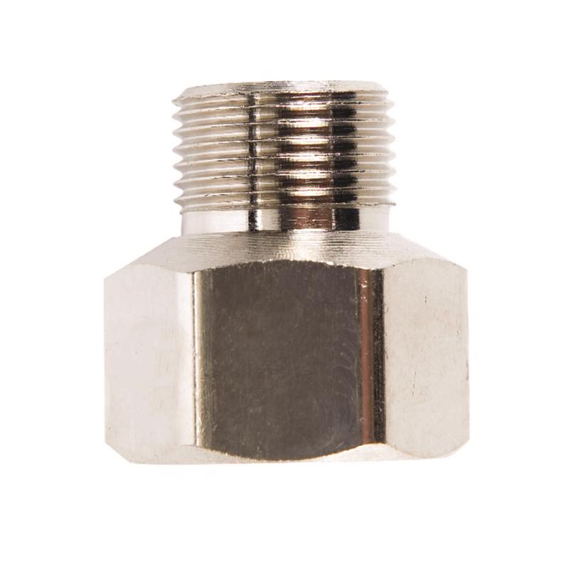 Anderson Metals 3/8 in. Female Flare in. X 3/8 in. D Male Compression Silver Chrome Adapter, Pack of 5