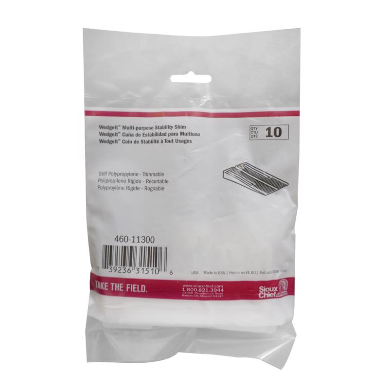 Sioux Chief WedgeIt Toilet Shims White Polypropolene, Pack of 10