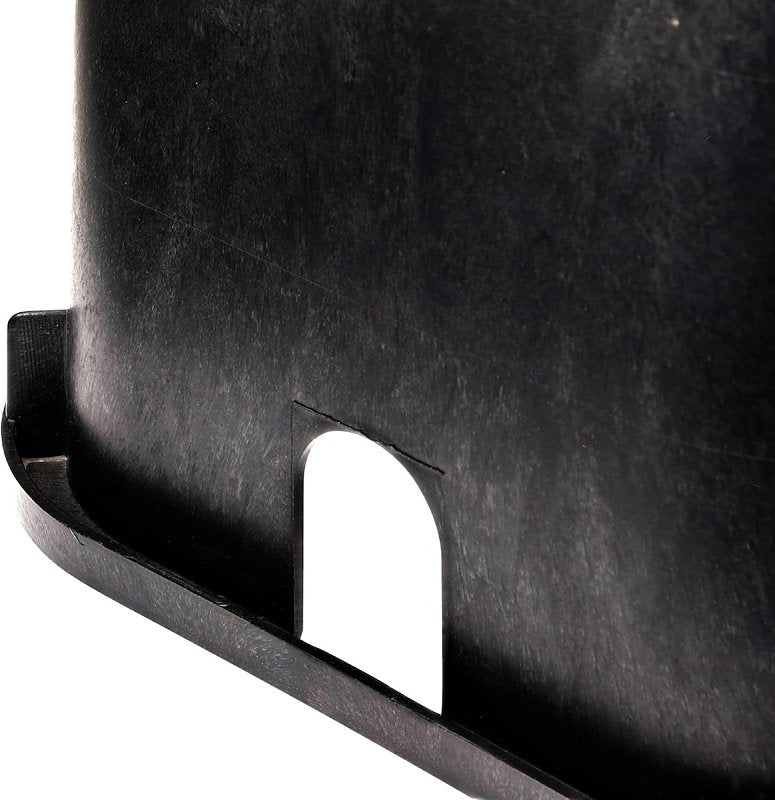 NDS Standard Series 117BC Valve Box, 25-3/4 in L, 19 in W, 12-1/4 in H, 3 x 4 in Pipe Slots, Polypropylene, Black/Green