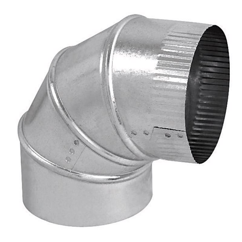 Imperial 5 in. D X 5 in. D Adjustable 90 deg Galvanized Steel Furnace Pipe Elbow, Pack of 8