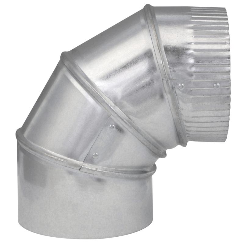 Imperial 5 in. D X 5 in. D Adjustable 90 deg Galvanized Steel Furnace Pipe Elbow, Pack of 8
