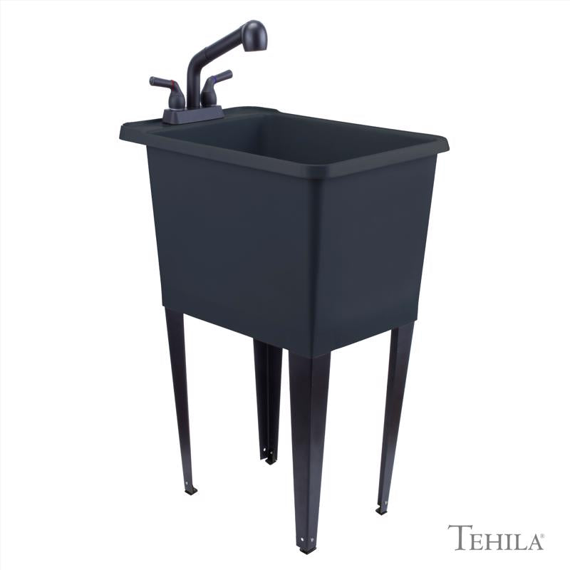 Tehila 17.75 in. W X 23.25 in. D Freestanding Thermoplastic Utility Sink