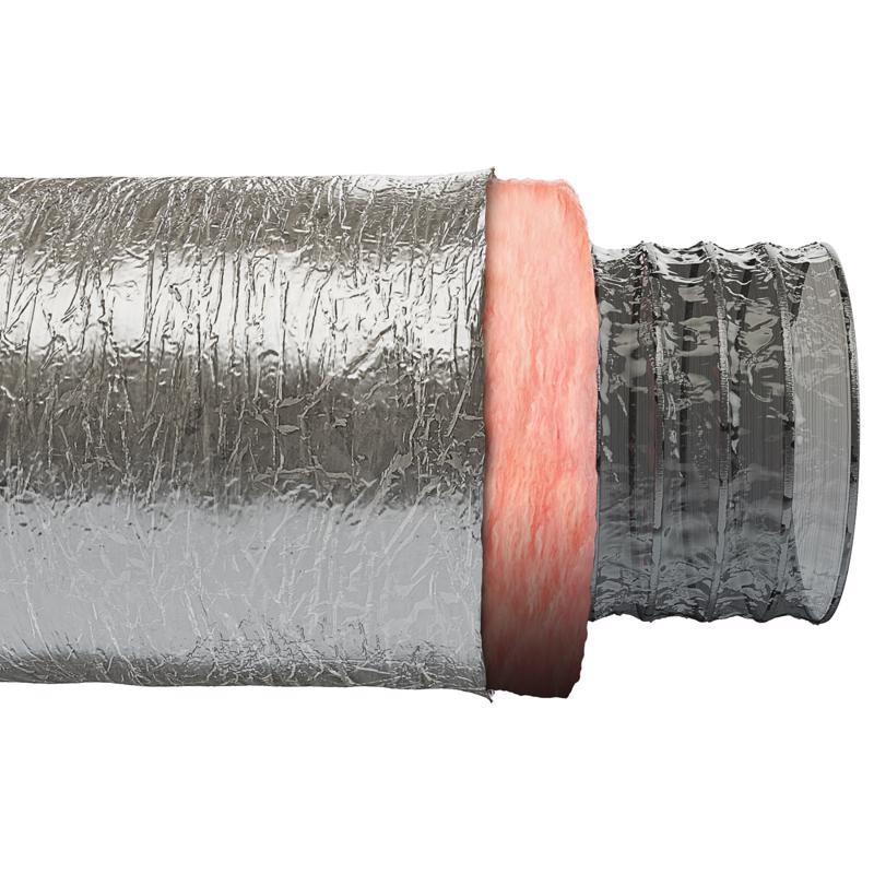 Imperial R8.0 25 ft. L X 5 in. D Silver Poly Duct