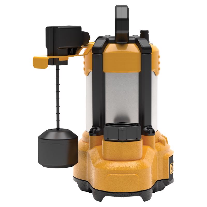 DeWalt 1/2 HP 6100 gph Stainless Steel Vertical Float Switch AC Submersible Sump Pump 10 ft