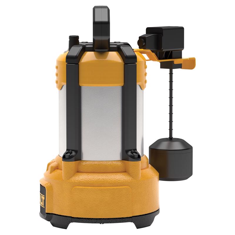 DeWalt 1/2 HP 6100 gph Stainless Steel Vertical Float Switch AC Submersible Sump Pump 10 ft