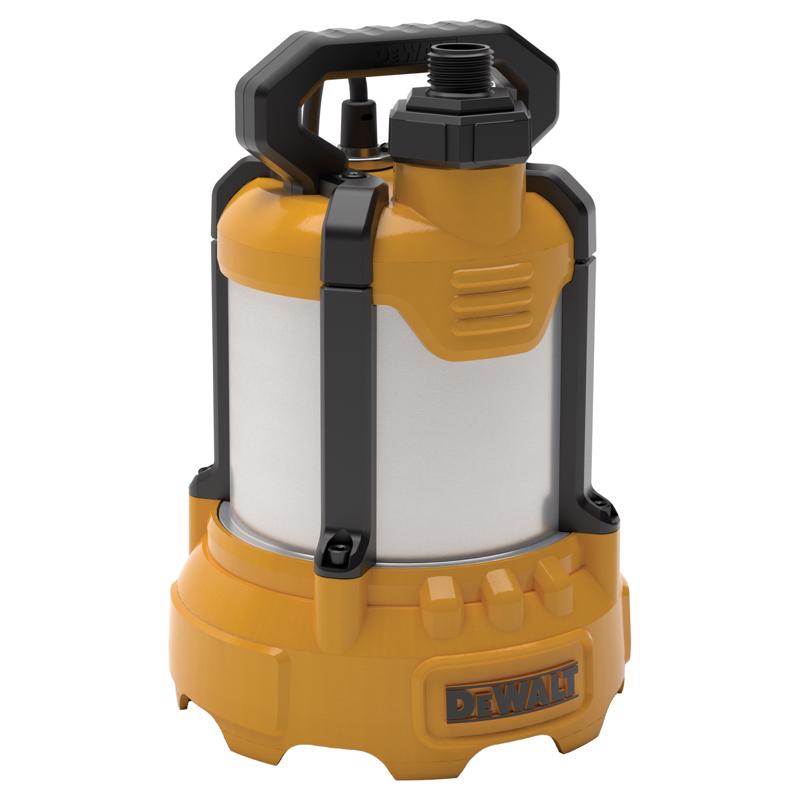 DeWalt 1/3 HP 3600 gph Aluminum Switchless Switch Bottom AC Submersible Utility Pump