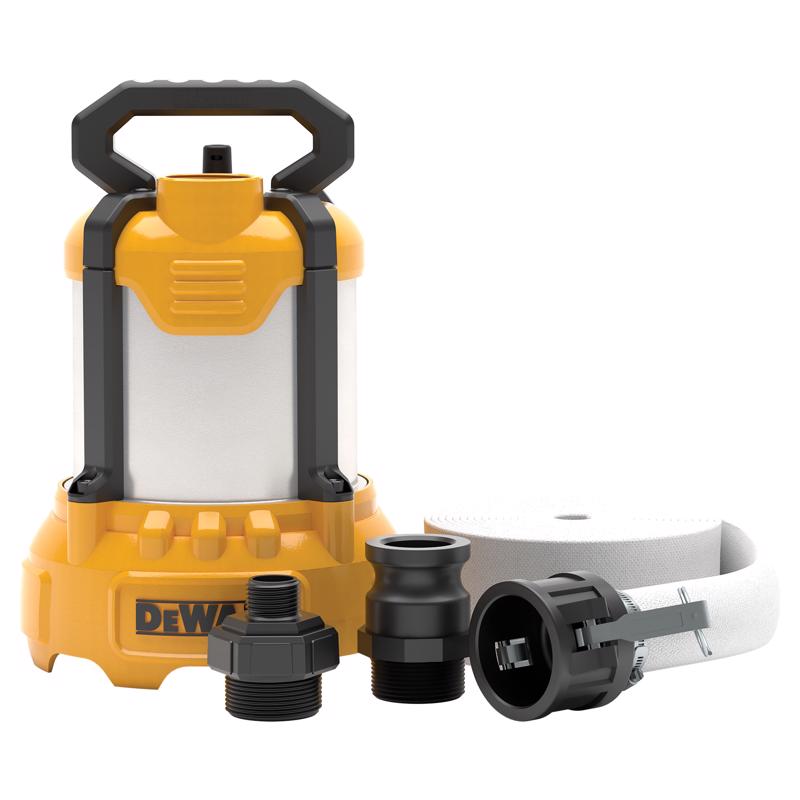 DeWalt 3/4 HP 5000 gph Aluminum Vertical Float Switch Bottom AC Submersible Utility Pump