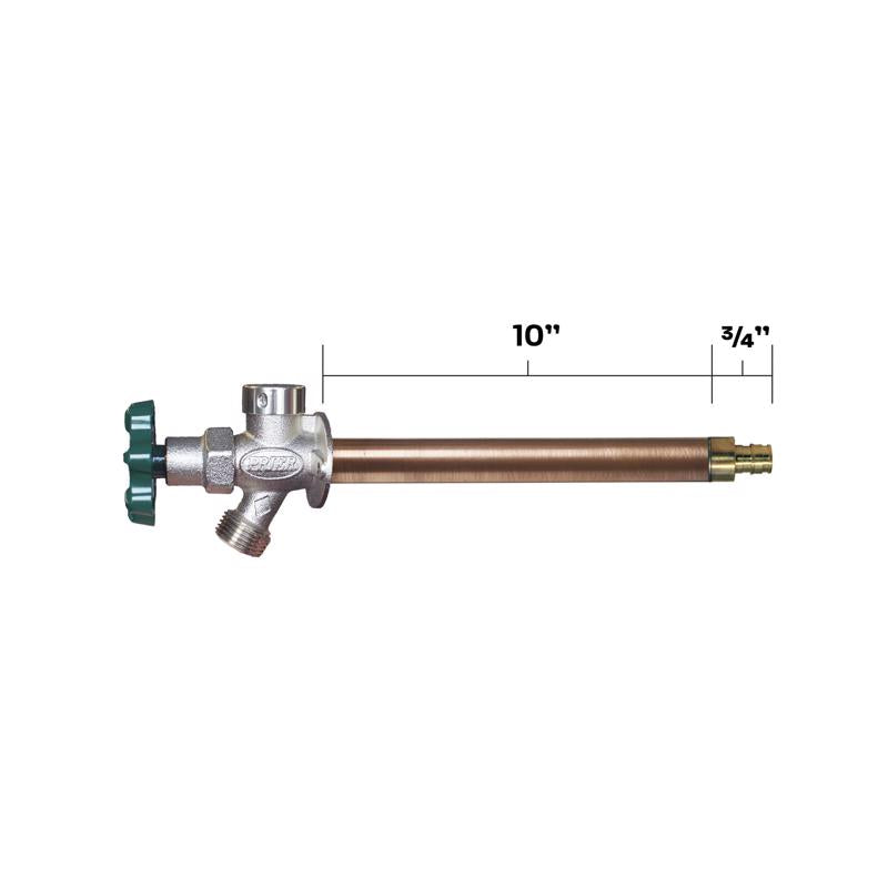 Prier 1/2 in. PEX in. Anti-Siphon Brass Freezeless Wall Hydrant