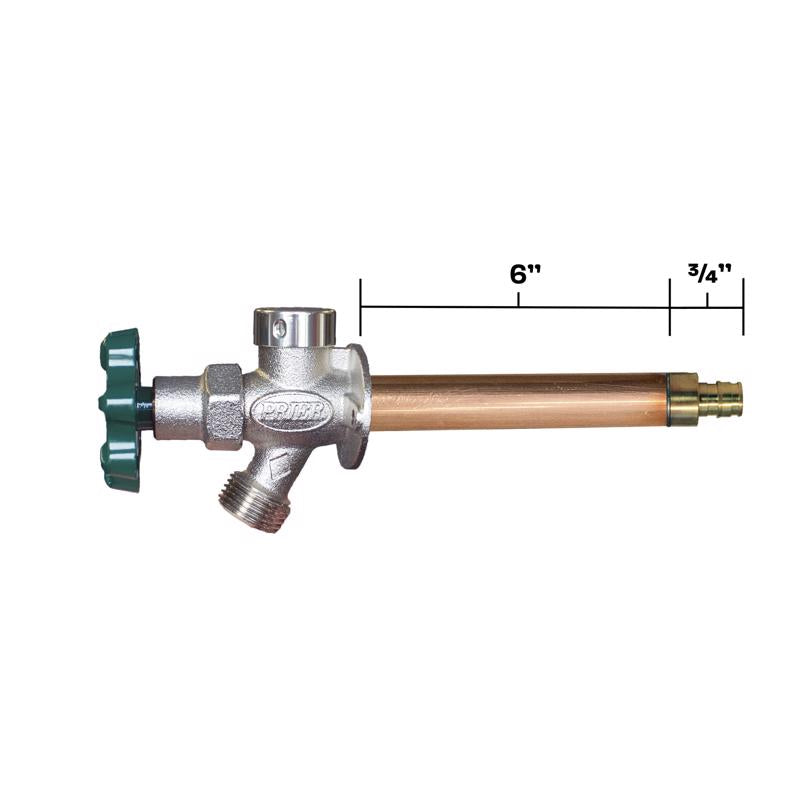 Prier 1/2 in. PEX in. Anti-Siphon Brass Freezeless Wall Hydrant