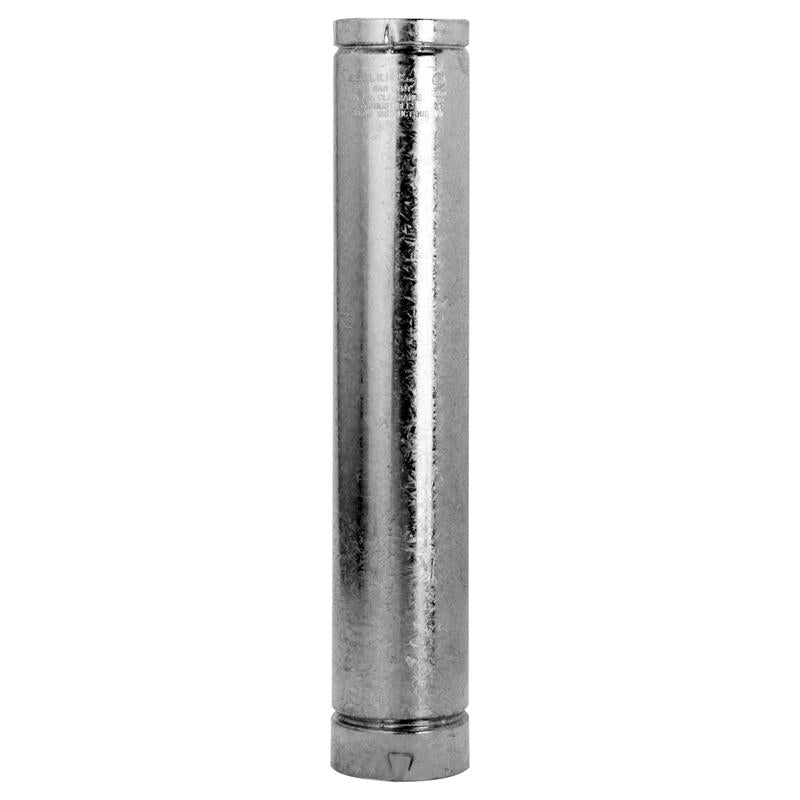 Selkirk 5 in. D X 12 in. L Aluminum/Galvanized Steel Round Gas Vent Pipe, Pack of 6