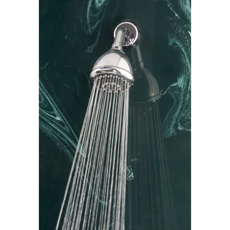 Whedon Rainbow Massage Polished Chrome Plastic 7 settings Showerhead 2 gpm