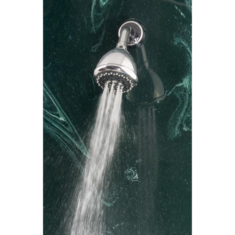 Whedon Rainbow Massage Polished Chrome Plastic 7 settings Showerhead 2 gpm