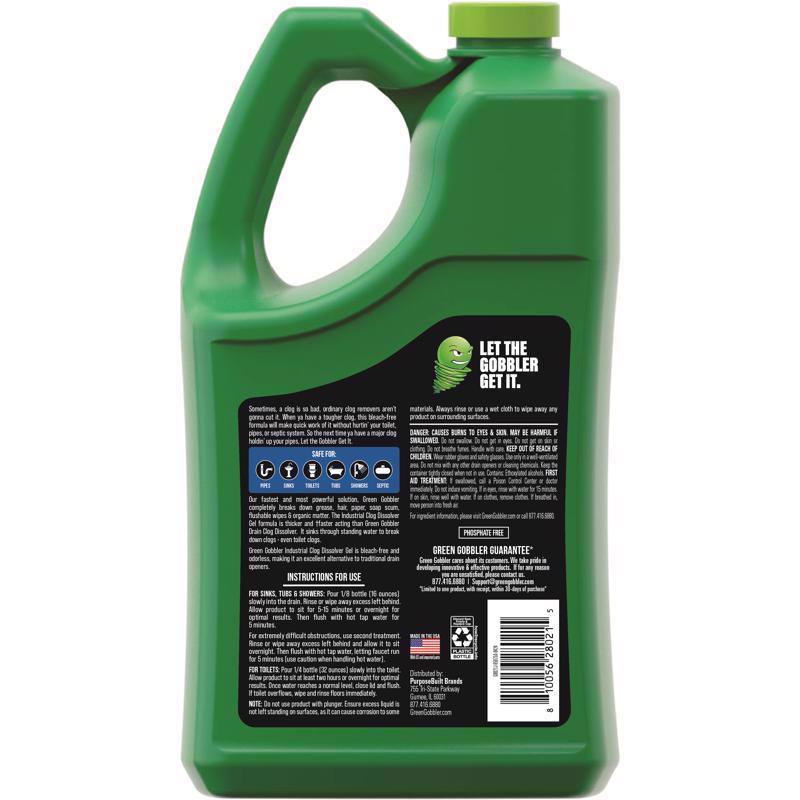 Green Gobbler Liquid Drain Clog Remover 1 gal, Pack of 4