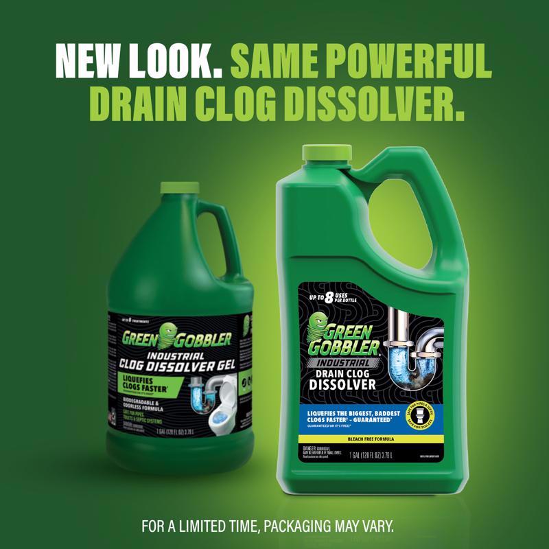 Green Gobbler Liquid Drain Clog Remover 1 gal, Pack of 4