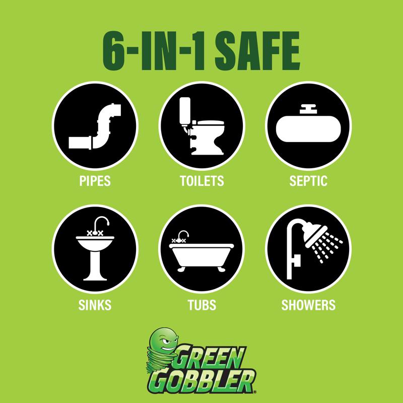 Green Gobbler Liquid Drain Clog Remover 32 fl. oz., Pack of 6