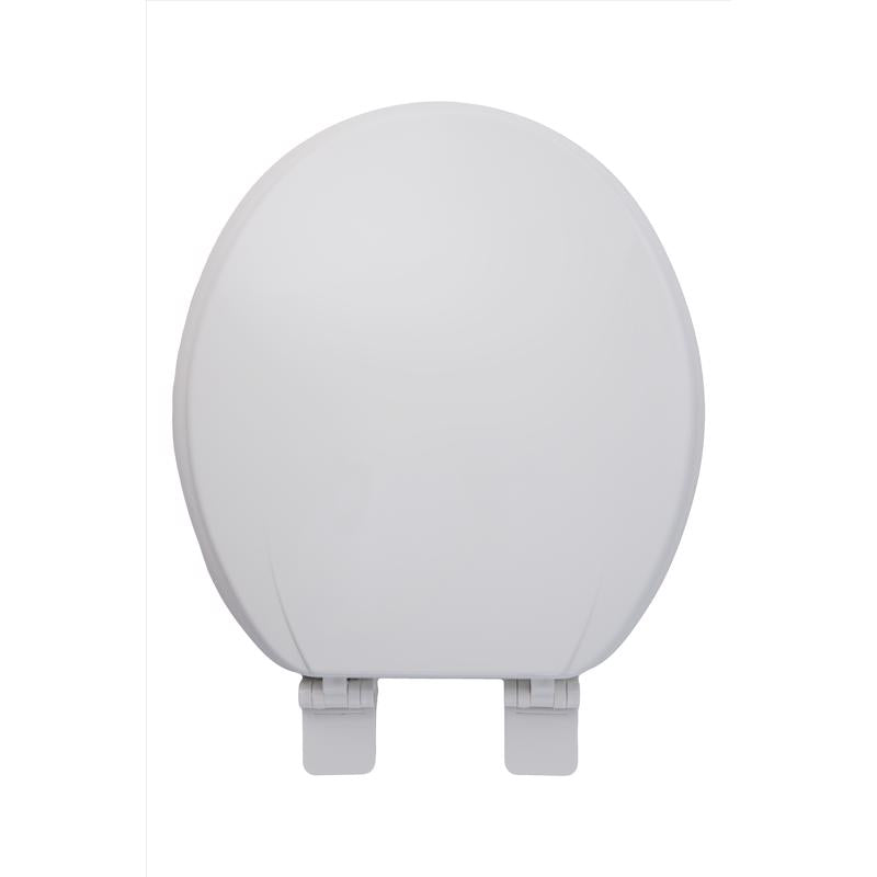 Oakbrook Collection Rockford Round White Wood Toilet Seat