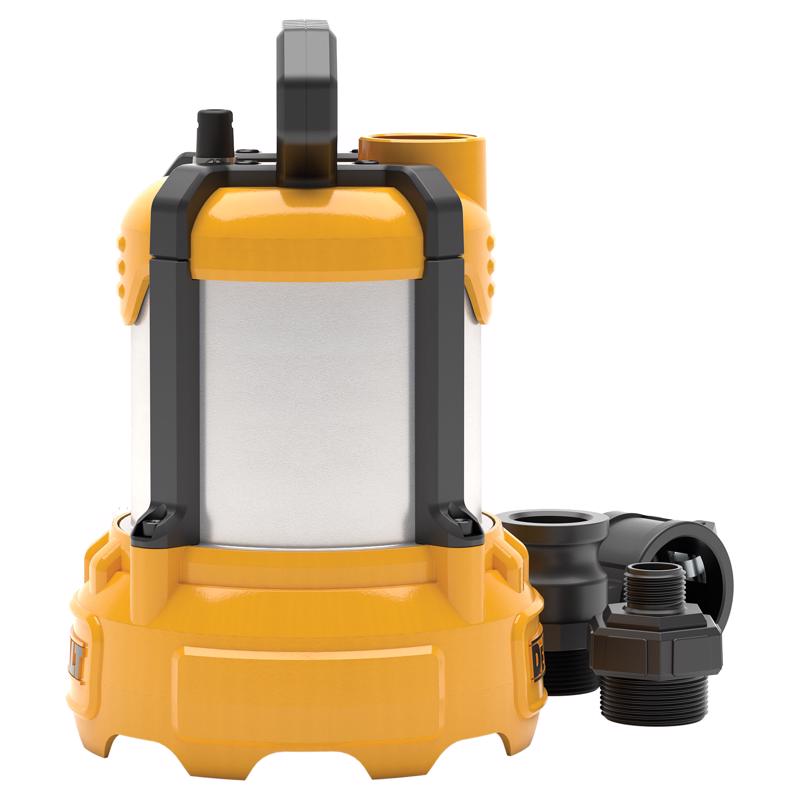 DeWalt 1/3 HP 3600 gph Aluminum Switchless Switch Bottom AC Utility Pump Kit