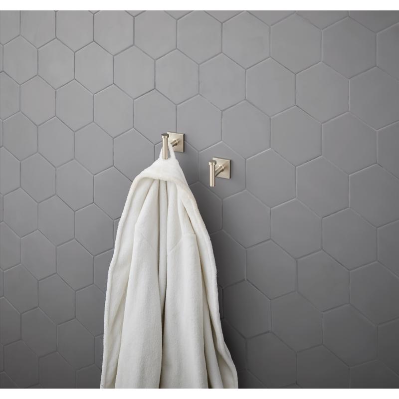 OakBrook Collection Brushed Nickel Bath Hook