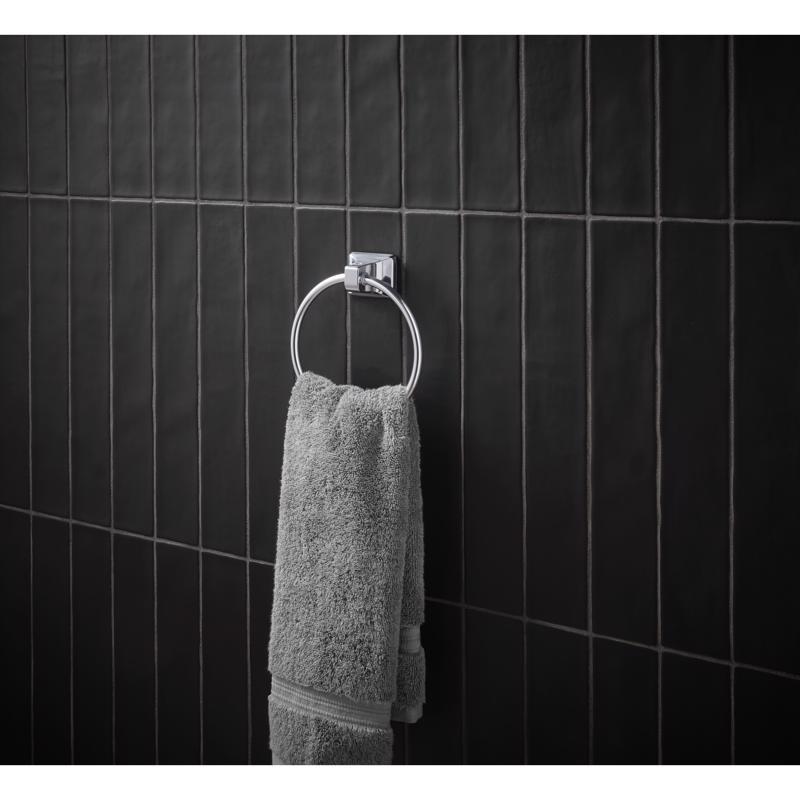 OakBrook Collection Chrome Towel Ring Die Cast Zinc
