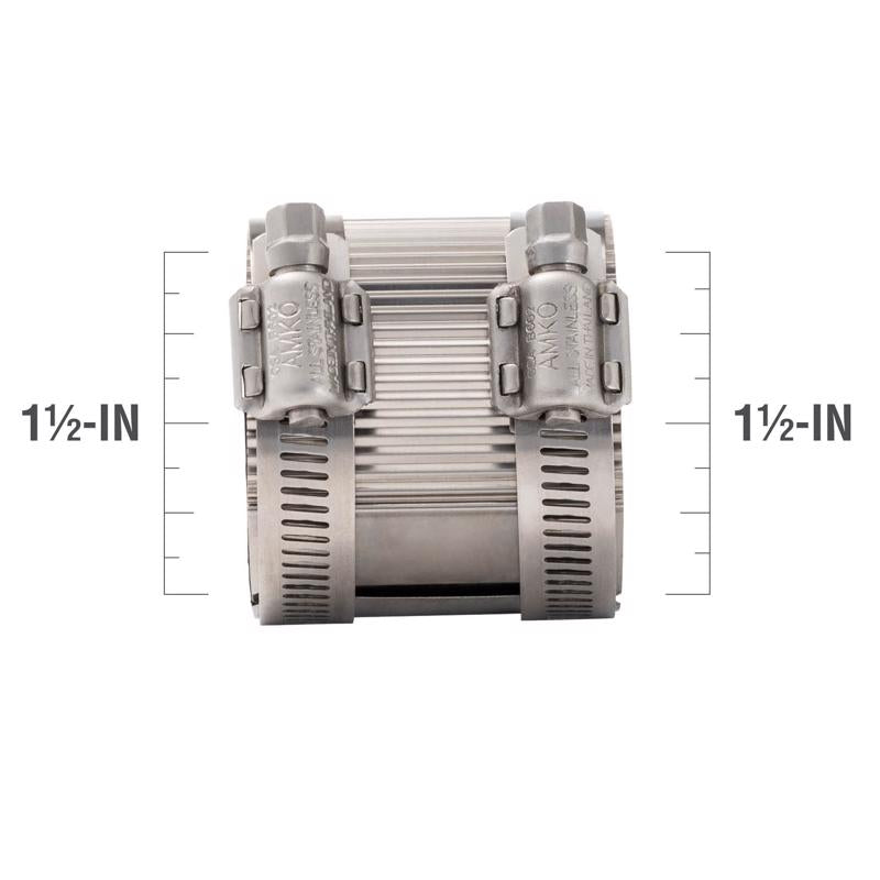 Proline BK Products 1-1/2 in. Hub Sizes X 1-1/2 in. D Hub Sizes Neoprene/Stainless Steel No Hub Coup