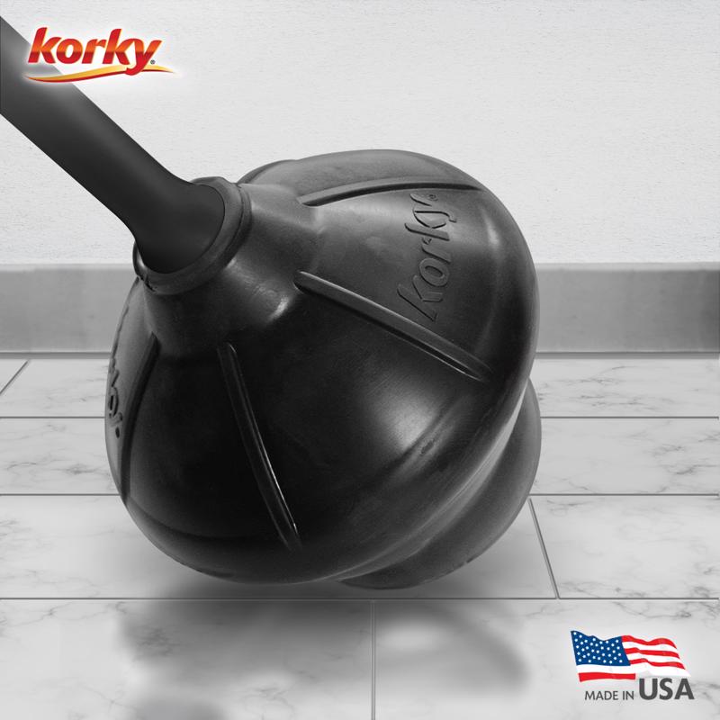 Korky Toilet Plunger and Caddy 13.75 in. L X 6 in. D, Pack of 4