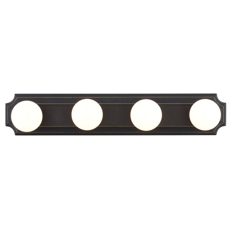 Boston Harbor 045234-VB Vanity Bar Fixture, 100 W, 4-Lamp, G Lamp, Steel Fixture, Venetian Bronze Fixture