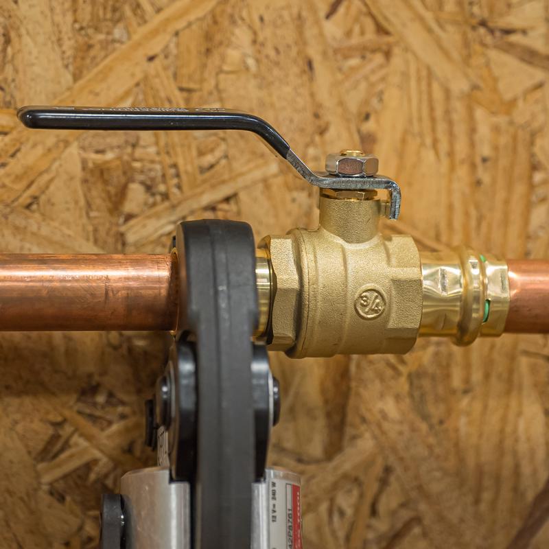 QuickFitting 3/4 in. Brass Press Ball Valve