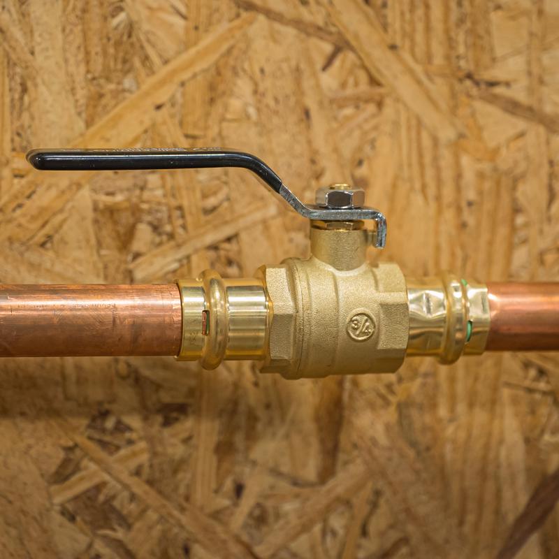 QuickFitting 3/4 in. Brass Press Ball Valve