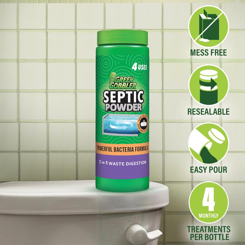Green Gobbler Powder Septic Tank Treatment 27 oz, Pack of 4