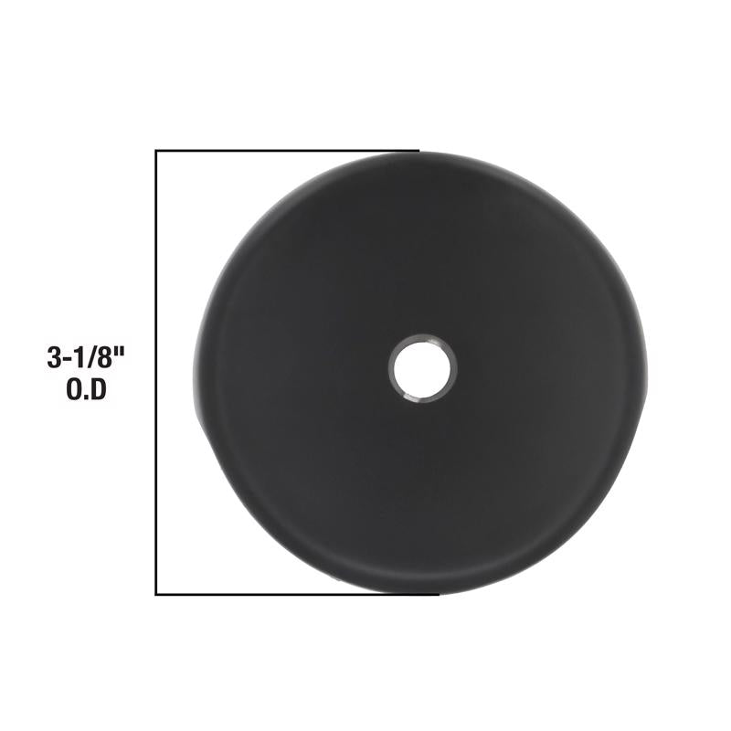 Danco 3 in. Matte Black Round Plastic Overflow Plate