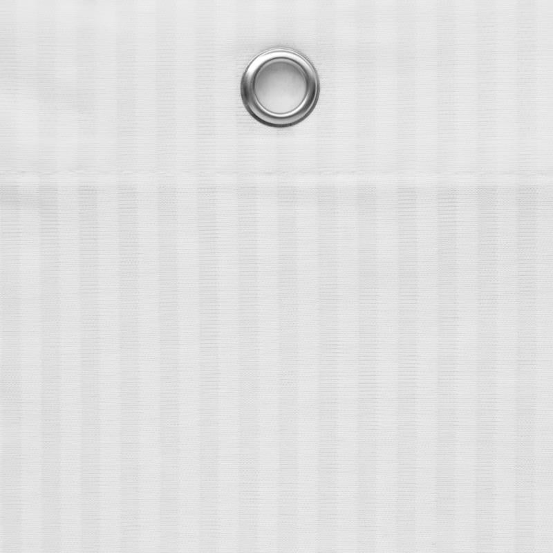 Zenna Home 72 in. H X 70 in. W White Striped Shower Curtain Liner Fabric, Pack of 4