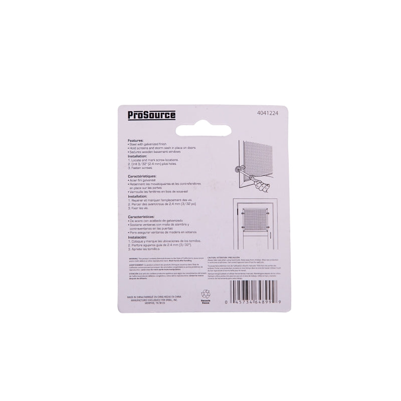 ProSource 23167MGB-PS Turn Button, Galvanized Steel, 1-1/4 in L Dimensions