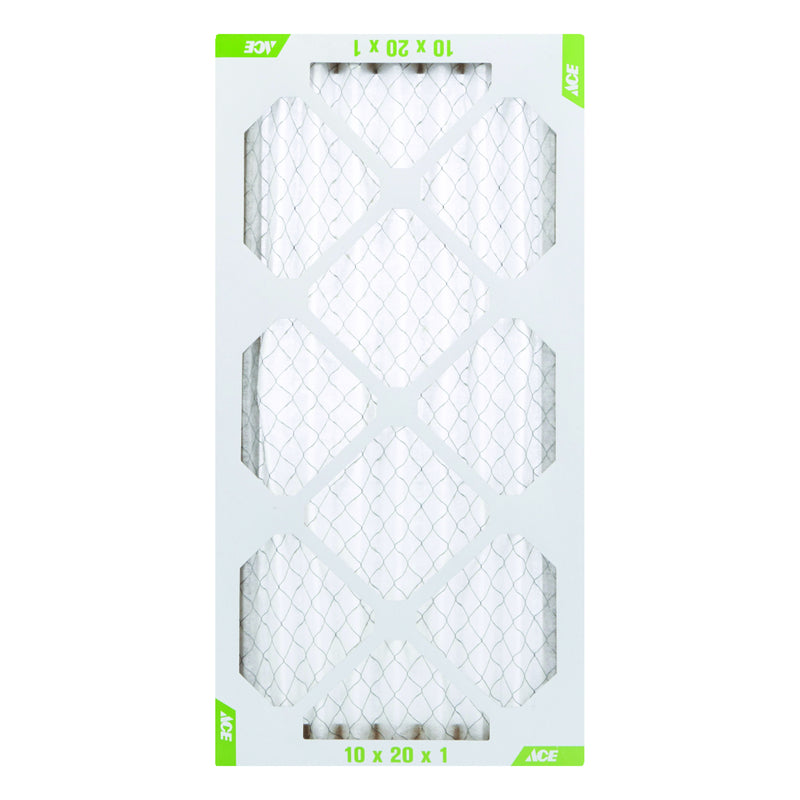Ace 10 in. W X 20 in. H X 1 in. D Synthetic 8 MERV Pleated Air Filter 1 pk, Pack of 12