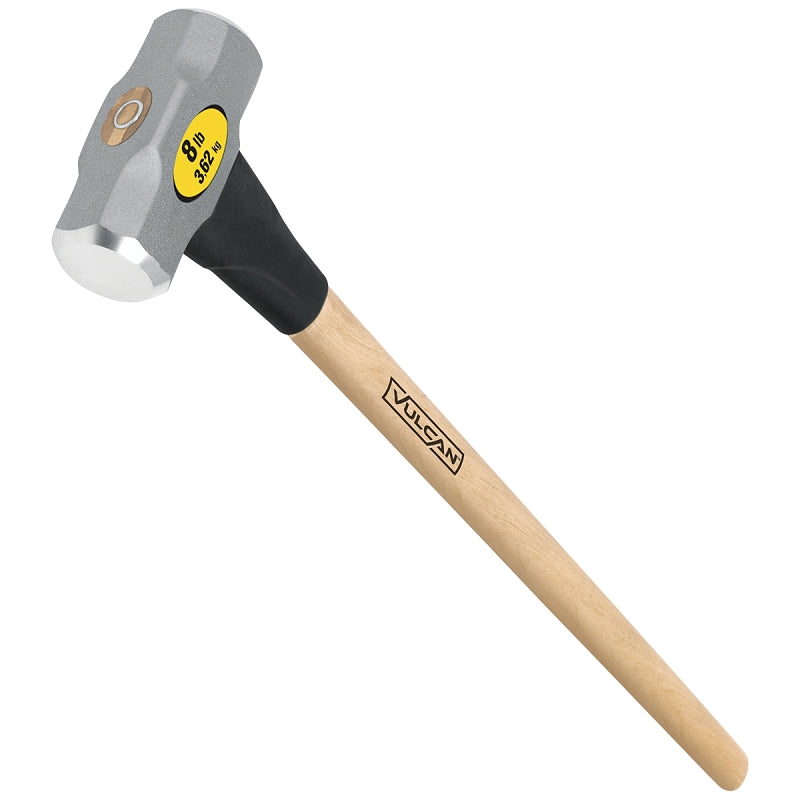 Vulcan 34513 Sledge Hammer, 8 lb Head, Forged Milled Head, Steel Head
