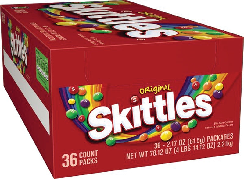 Skittles SKIT36 Bite-Size Candy, Assorted Fruits, 2.17 oz Bag, Pack of 36