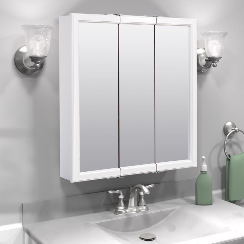 Zenna Home 26 in. H X 24 in. W X 4.5 in. D Rectangle Medicine Cabinet