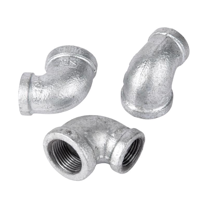 STZ Industries 3/4 in. FIP each X 1/2 in. D FIP Galvanized Malleable Iron 90 degree Reducing Elbow, Pack of 5