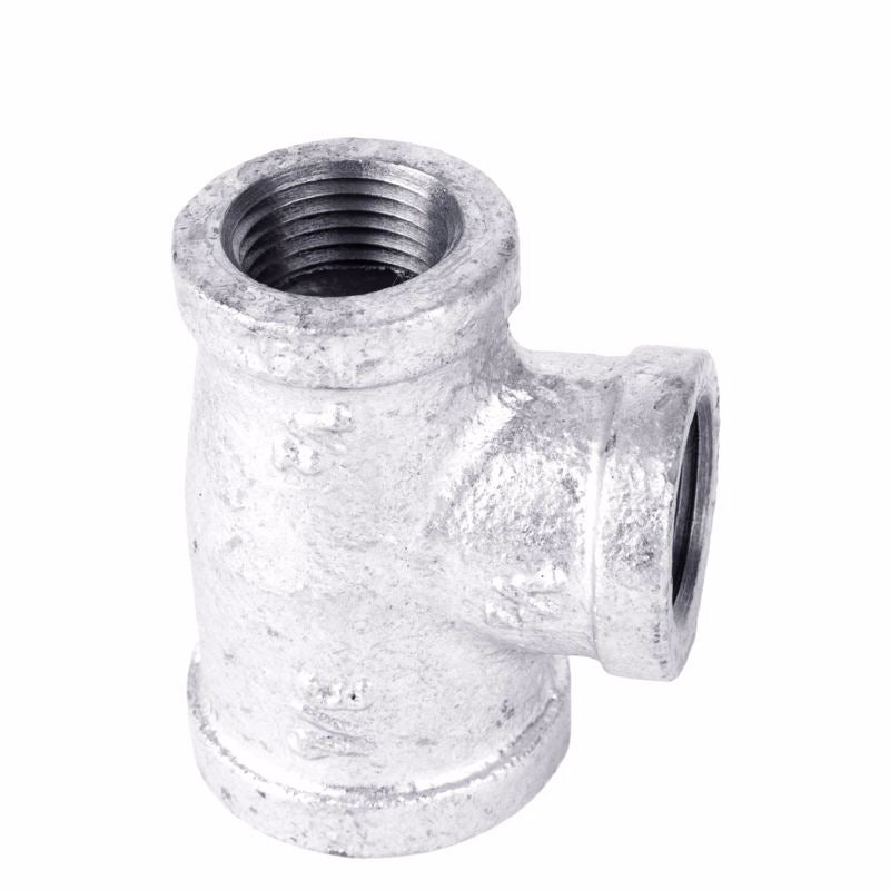 STZ Industries 3/4 in. FIP each X 1/2 in. D FIP 3/4 in. D FIP Galvanized Malleable Iron Reducing Tee