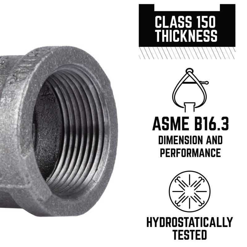 STZ Industries 1-1/4 in. FIP each X 1-1/4 in. D FIP Black Malleable Iron 90 Degree Elbow