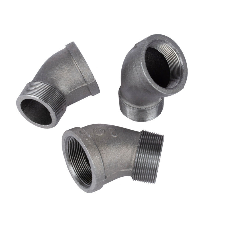STZ Industries 2 in. MIP each X 2 in. D FIP Black Malleable Iron 45 degree Street Elbow