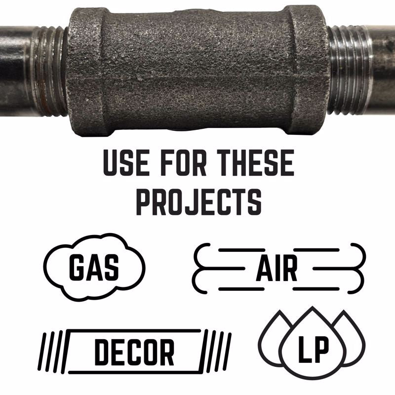 STZ Industries 3/8 in. FIP each X 3/8 in. D FIP 3/8 in. D FIP Black Malleable Iron Tee