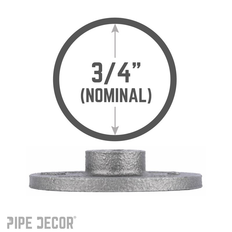 STZ Industries 3/4 in. FIP each Black Malleable Iron Floor Flange, Pack of 5