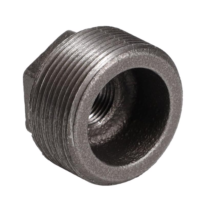STZ Industries 1-1/2 in. MIP each X 1/2 in. D FIP Black Malleable Iron Hex Bushing