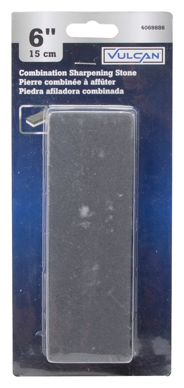 Vulcan CLP0034S-6 Sharpening Stone, 6 in L, 2 in W, 1 in Thick, 120, 240 Grit, Coarse, Fine, Silicon Carbide Abrasive