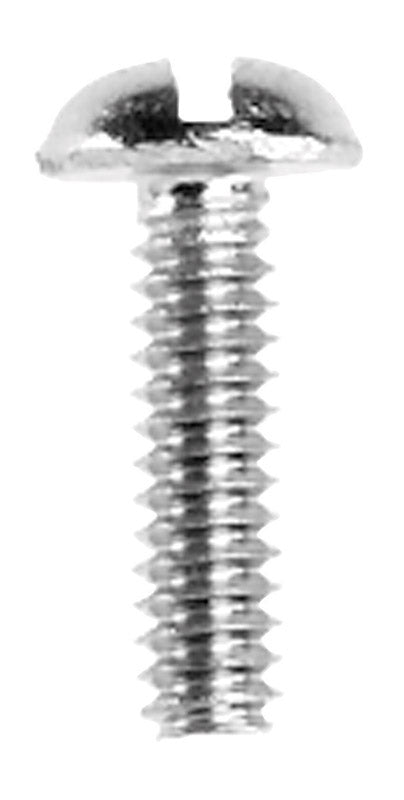 Danco No. 6-32 X 1/2 in. L Slotted Round Head Chrome-Plated Brass Bibb Screw 1 pk, Pack of 5