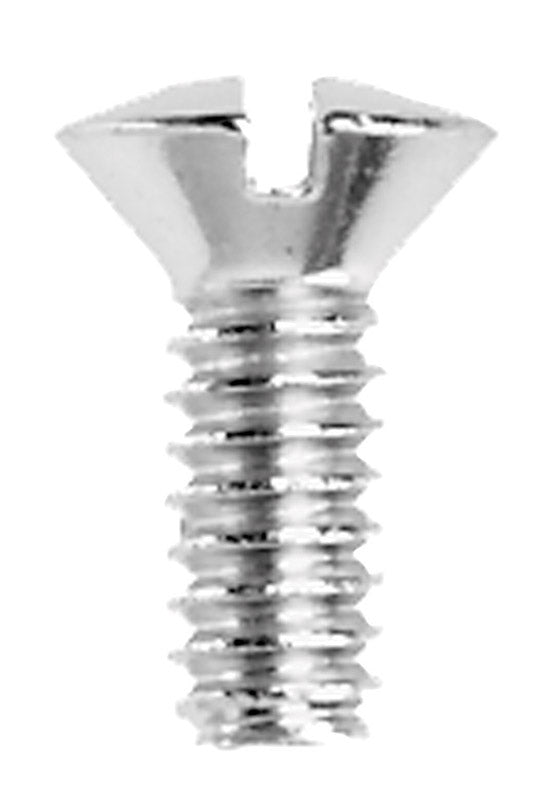 Danco No. 10-24 X 1/2 in. L Slotted Oval Head Chrome-Plated Brass Faucet Handle Screw 1 pk, Pack of 5