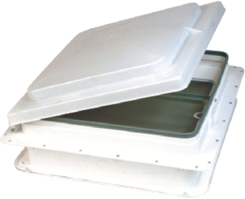 Heng's V071102C1G1 Standard Mount Plastic Base Vent, White Base / White Lid, 12V