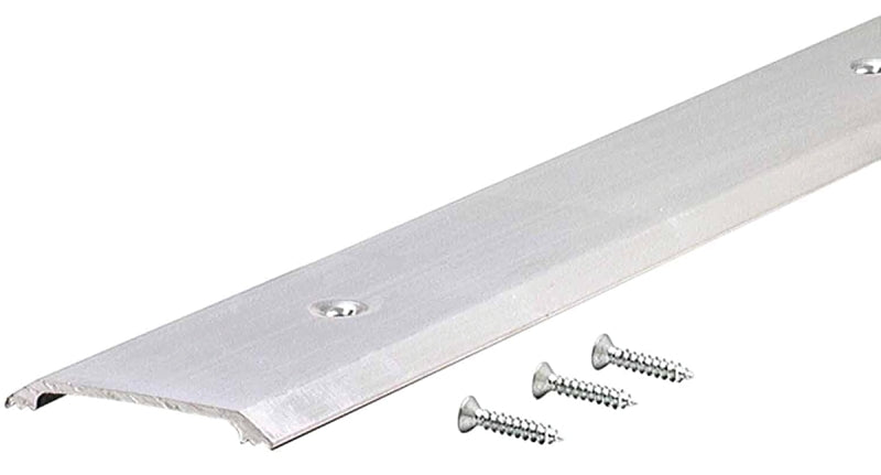 M-D 11072 Threshold, 36 in L, 2-1/2 in W, Flat Profile, Aluminum, Silver